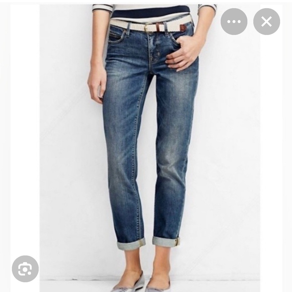 Lands End low rise roll cuff jean. Size 4
